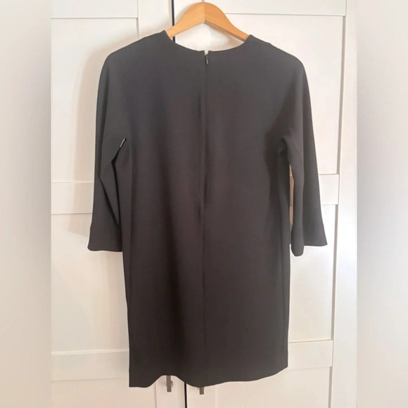 COS Black Crepe Dress Long Sleeve Size 4 - Picture 2 of 7